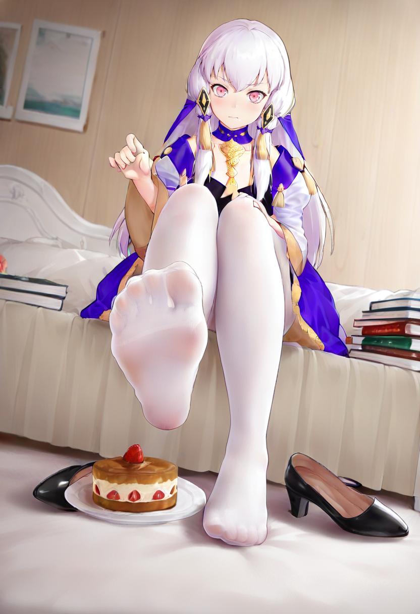 02918-1999531274-1girl, lysithea von ordelia, pantyhose, feet, solo, long hair, shoes, white pantyhose, white hair, sitting, dress, foot focus, s.png